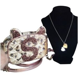 Justice Kids Purse Initial S Necklace With Heart Locket